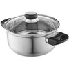 MTM Steel Emilio nerūdijančio plieno puodas, 1,9 l, 18 cm, su stikliniu dangčiu