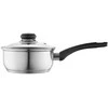 Emilio saucepan stainless steel, 1.2L, 16 cm, with glass lid