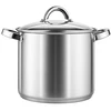 Fabio stainless steel stock puodas 26 cm su dangčiu 10,5 L