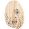 Wooden egg with ptint 16x1,5x20 cm