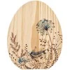 Wooden egg with ptint 16x1,5x20 cm