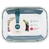 1000ml rect.soda lime glass food container wtih pp lid