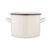 Altom Design Emaliuotas tiesus puodas, 3,3 l; skersmuo 18 cm; aukštis 14 cm, kreminės spalvos