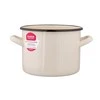 Altom Design Emaliuotas tiesus puodas, 3,3 l; skersmuo 18 cm; aukštis 14 cm, kreminės spalvos