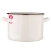 Altom Design Emaliuotas tiesus puodas, 5,8 l; skersmuo 22 cm; aukštis 16 cm, kreminės spalvos
