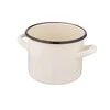 Altom Design Enamelled straight puodas, 1,5 L; diameter 14 cm; height 11 cm, cream