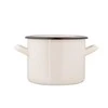 Altom Design Emaliuotas tiesus puodas, 2,2 l; skersmuo 16 cm; aukštis 12 cm, kreminės spalvos