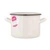 Altom Design Emaliuotas tiesus puodas, 2,2 l; skersmuo 16 cm; aukštis 12 cm, kreminės spalvos