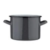 Altom Design POT 18 CM ENAMEL Pilkas SPECKLED