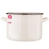 Altom Design Emaliuotas tiesus puodas, 7,5 l; skersmuo 24 cm; aukštis 17 cm, kreminės spalvos