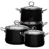 Izydor 8pcs cookware set juodas