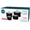 Izydor 8pcs cookware set juodas