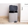 Šiukšliadėžė KEEEPER Gunnar, su pedalu, 7 L + 15 L, pilka sp.