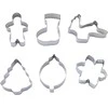Set of 6 stainless steel Christmas bakeshop cutters