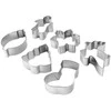Set of 6 stainless steel Christmas bakeshop cutters