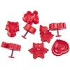 Set of 8 cutters with stamping function, Christmas theme, 6,5x6,5x4 cm
