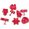 Set of 8 cutters with stamping function, Christmas theme, 6,5x6,5x4 cm