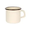 CREAM Emaliuotas puodelis 0,45 l, skersmuo 9 cm, aukštis 9 cm, kreminės spalvos