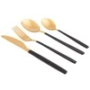 AltomDesign "Noble Gold Juodas" stalo įrankių rinkinys 24 dalių - 6 asmenims, Aukso / Juodos spalvos