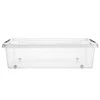 Moxom Paprastas sandėliavimo konteineris su dangčiu ant ratukų 58x39x16cm 29 l