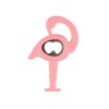 Bottle opener 9X12X0,5 cm flamingo