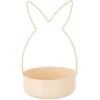 Metal bowl rabbit design 11x10x19 cm yellow