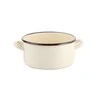 Altom Design CREAM Emaliuotas puodas 1,45 l, skersmuo 16 cm, aukštis 8,5 cm, kreminės spalvos