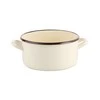 Altom Design CREAM Emaliuotas puodas 2,1 l, skersmuo 18 cm, aukštis 9,5 cm, grietinėlės spalvos