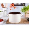 Emalia Silesia Rybnik Straight puodas 3,3l dia.18cm h.14cm cream/inside dark