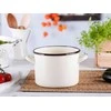 Altom Design Emaliuotas tiesus puodas, 3,3 l; skersmuo 18 cm; aukštis 14 cm, kreminės spalvos