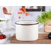 Altom Design Emaliuotas tiesus puodas, 4,4 l; skersmuo 20 cm; aukštis 1,5 cm, kreminės spalvos