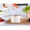 Altom Design Enamelled straight puodas, 1,5 L; diameter 14 cm; height 11 cm, cream