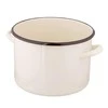 Altom Design Emaliuotas tiesus puodas, 7,5 l; skersmuo 24 cm; aukštis 17 cm, kreminės spalvos