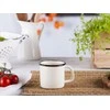 CREAM Emaliuotas puodelis 0,45 l, skersmuo 9 cm, aukštis 9 cm, kreminės spalvos