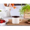 Enamelled mug 0,45l dia.9cm h.9cm cream, inside dark