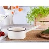 Altom Design Enamelled saucepan with handle 1,0l dia.14cm h.7cm cream