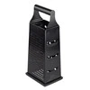 Rectangular 4-function metal grater, 24,5x10,5x7,5 cm, juodas