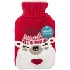 Hot water bottle in a sweater cover, 1 liter, dec. bear