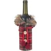 Christmas wine covers, 17x24 cm dec. check