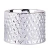 Mondex Porcelain candle holder relief 6,5x6,5x4,5 cm sidabrinis