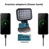 GZT LED šviestuvas Makita akumuliatoriams 18V L35 1900 Lm 15W USB2A