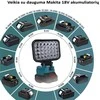 GZT LED šviestuvas Makita akumuliatoriams 18V L35 1900 Lm 15W USB2A