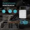 GZT LED šviestuvas Makita akumuliatoriams 18V L16 500 Lm 10W USB2A-R
