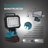 GZT LED šviestuvas Makita akumuliatoriams 18V L35 2200 Lm 16W USB2A-R
