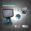 GZT LED šviestuvas Makita akumuliatoriams 18V L35 1900 Lm 15W USB2A