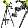 BRESSER JUNIOR refrakcinis teleskopas 70/400 su kuprine, žalias