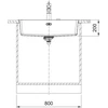 Plautuvė Franke MRG 210-72, poliarinė balta, rankinis ventilis, plieno spalvos dangtelis