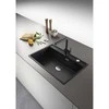 Plautuvė Franke MRG 610-72 Matinės juodos spalvos, plieno rankinis ventilis