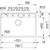 Plautuvė Franke MRG 610-72 Polar baltas, rankinis ventilis plieno