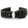 Pacific U20 rubber watch strap - juodas/baltas 18mm